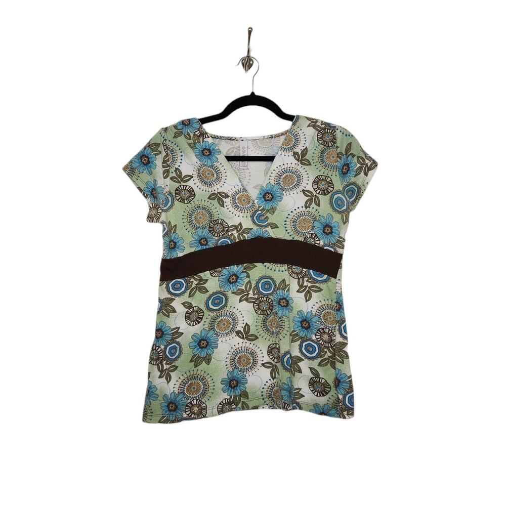 y2k Vintage Gitano Floral Hawaiian Shirt Blouse Small Fairy Hippie 70s